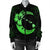 Hawaiian Map Hibiscus Turtle Polynesian Moon Bomber Jacket Green - AH - Polynesian Pride