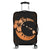 Hawaiian Map Hibiscus Turtle Polynesian Moon Luggage Covers Orange - AH Black - Polynesian Pride