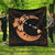 Hawaiian Map Hibiscus Turtle Polynesian Moon Premium Quilts Orange - AH Black - Polynesian Pride