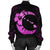 Hawaiian Map Hibiscus Turtle Polynesian Moon Bomber Jacket Pink - AH - Polynesian Pride