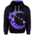 Hawaiian Map Hibiscus Turtle Polynesian Moon Hoodie Purple - Polynesian Pride