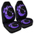 Hawaiian Map Hibiscus Turtle Polynesian Moon Car Seat Covers Purple - AH Universal Fit Black - Polynesian Pride