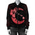 Hawaiian Map Hibiscus Turtle Polynesian Moon Bomber Jacket Red - AH - Polynesian Pride