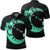 Hawaiian Map Hibiscus Turtle Polynesian Moon Polo Shirt Turquoise Unisex Black - Polynesian Pride