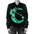 Hawaiian Map Hibiscus Turtle Polynesian Moon Bomber Jacket Turquoise - AH - Polynesian Pride