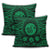 Hawaiian Map Honu Hibiscus Tropic Green Polynesian Pillow Covers - AH - Polynesian Pride