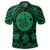 Hawaiian Map Honu Hibiscus Tropic Green Polynesian Polo Shirt - Polynesian Pride