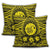 Hawaiian Map Honu Hibiscus Tropic Yellow Polynesian Pillow Covers - AH - Polynesian Pride