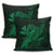 Hawaiian Map Hula Girl Hibiscus Kanaka Polynesian Pillow Covers - Green - AH - Polynesian Pride