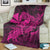 Hawaiian Map Hula Girl Hibiscus Kanaka Polynesian Premium Blankets - Pink - AH - Polynesian Pride