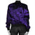 Hawaiian Map Hula Girl Hibiscus Kanaka Polynesian Bomber Jacket - Purple - AH - Polynesian Pride