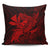 Hawaiian Map Hula Girl Hibiscus Kanaka Polynesian Pillow Covers - Red - AH Pillow Covers Black - Polynesian Pride