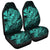 Hawaiian Map Hula Girl Hibiscus Kanaka Polynesian Car Seat Covers - Turquoise - AH Universal Fit Black - Polynesian Pride