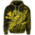 Hawaiian Map Hula Girl Hibiscus Kanaka Polynesian Hoodie Yellow - Polynesian Pride