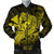 Hawaiian Map Hula Girl Hibiscus Kanaka Polynesian Bomber Jacket - Yellow - AH Black Unisex - Polynesian Pride