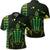 Hawaiian Map Kakau Turtle Polynesian Polo Shirt Green Unisex Black - Polynesian Pride