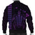 Hawaiian Map Kakau Turtle Polynesian Bomber Jacket - Purple - AH - Polynesian Pride