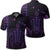 Hawaiian Map Kakau Turtle Polynesian Polo Shirt Purple Unisex Black - Polynesian Pride