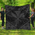 Hawaiian Map Kanaka Hibiscus Gray Polynesian Premium Quilts - AH Black - Polynesian Pride