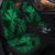 Hawaiian Map Kanaka Hibiscus Green Polynesian Car Seat Covers - AH - Polynesian Pride