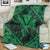 Hawaiian Map Kanaka Hibiscus Green Polynesian Premium Blankets - AH - Polynesian Pride