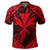 Hawaiian Map Kanaka Hibiscus Red Polynesian Polo Shirt - Polynesian Pride