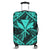 Hawaiian Map Kanaka Hibiscus Turquoise Polynesian Luggage Covers - AH Black - Polynesian Pride