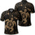 Hawaiian Map Kanaka Hibiscus Turtle Gold Polynesian Polo Shirt Unisex Black - Polynesian Pride