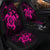 Hawaiian Map Kanaka Hibiscus Turtle Pink Polynesian Car Seat Covers - AH - Polynesian Pride