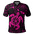 Hawaiian Map Kanaka Hibiscus Turtle Pink Polynesian Polo Shirt - Polynesian Pride