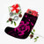 Hawaiian Map Kanaka Hibiscus Turtle Pink Polynesian Christmas Stocking - AH - Polynesian Pride