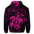 Hawaiian Map Kanaka Hibiscus Turtle Pink Polynesian Hoodie - Polynesian Pride