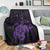 Hawaiian Map Kanaka Hibiscus Turtle Purple Polynesian Premium Blankets - AH - Polynesian Pride