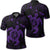 Hawaiian Map Kanaka Hibiscus Turtle Purple Polynesian Polo Shirt Unisex Black - Polynesian Pride