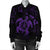 Hawaiian Map Kanaka Hibiscus Turtle Purple Polynesian Bomber Jacket - AH - Polynesian Pride