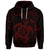 Custom Hawaiian Map Kanaka Hibiscus Turtle Red Polynesian Hoodie - Polynesian Pride