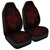 Hawaiian Map Kanaka Hibiscus Turtle Red Polynesian Car Seat Covers - AH Universal Fit Black - Polynesian Pride