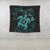 Hawaiian Map Kanaka Hibiscus Turtle Turquoise Polynesian Tapestry - AH - Polynesian Pride