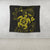 Hawaiian Map Kanaka Hibiscus Turtle Yellow Polynesian Tapestry - AH - Polynesian Pride