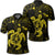 Hawaiian Map Kanaka Hibiscus Turtle Yellow Polynesian Polo Shirt Unisex Black - Polynesian Pride