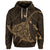 Custom Hawaiian Map Kanaka Manta Ray Polynesian Hoodie Gold - Polynesian Pride