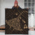 Hawaiian Map Kanaka Manta Ray Polynesian Premium Quilts Gold - AH - Polynesian Pride