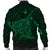 Hawaiian Map Kanaka Manta Ray Polynesian Bomber Jacket Green - AH - Polynesian Pride