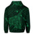 Hawaiian Map Kanaka Manta Ray Polynesian Hoodie Green - Polynesian Pride