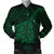 Hawaiian Map Kanaka Manta Ray Polynesian Bomber Jacket Green - AH Black Unisex - Polynesian Pride