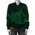 Hawaiian Map Kanaka Manta Ray Polynesian Bomber Jacket Green - AH - Polynesian Pride