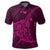 Hawaiian Map Kanaka Manta Ray Polynesian Polo Shirt Pink - Polynesian Pride