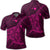 Hawaiian Map Kanaka Manta Ray Polynesian Polo Shirt Pink Unisex Black - Polynesian Pride