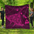 Hawaiian Map Kanaka Manta Ray Polynesian Premium Quilts Pink - AH Black - Polynesian Pride