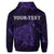 Custom Hawaiian Map Kanaka Manta Ray Polynesian Hoodie Purple - Polynesian Pride